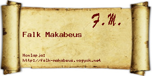 Falk Makabeus névjegykártya